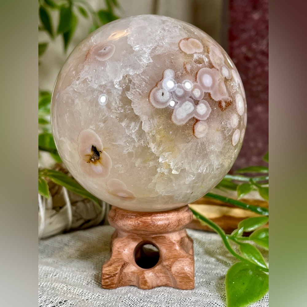 0504 Quartz, Pink Amethyst and Golden Healer Crystal Sphere